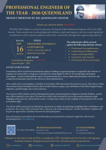 PROFESSIONAL ENGINEER OFTHE YEAR – 2026 QUEENSLAND